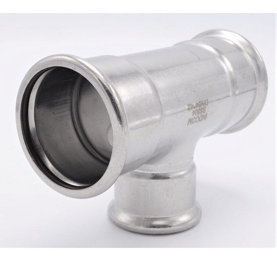 T Piece, Press Fittings, reduced, F/F/F 54_42_54