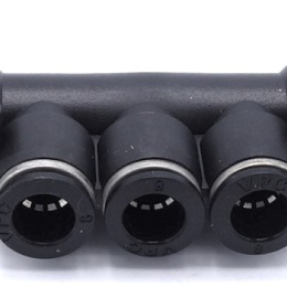 Triple Branch Union, push-in fittings