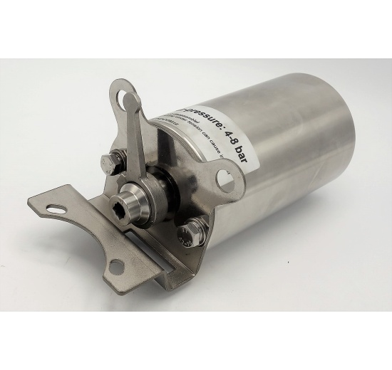 Pneumatic actuator, single-acting and accessories for butterfly valve