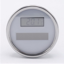 All-stainless steel thermometer, digital, solar