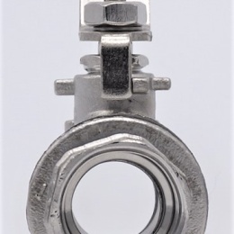 Stainless steel ball valve with full bore, two- piece 3/4”