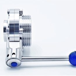 butterfly valve stainless steel threaded/welded DN50