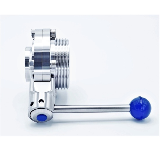 butterfly valve stainless steel threaded/welded DN50