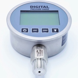 Digital pressure gauge with bottom (radial) connection, dial 100mm | -1/ 25 bar (1/2")