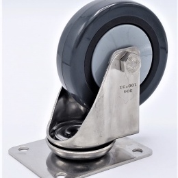 Transport casters, swivel, stainless steel, diameter 100mm
