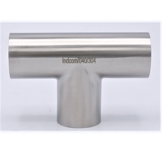 T-piece, Long, Welded DN40, stainless steel