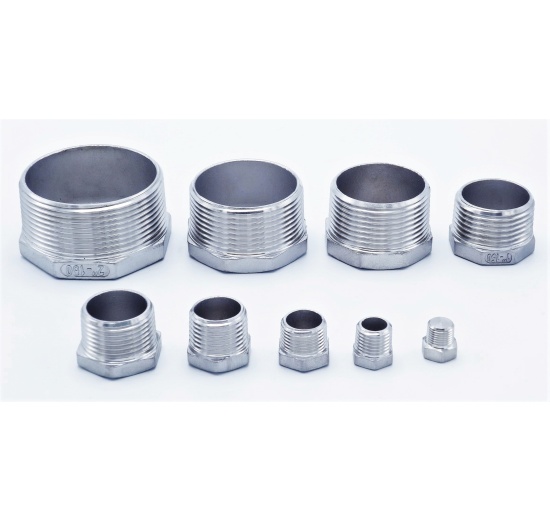Stainless steel end cap, male thread, type 330