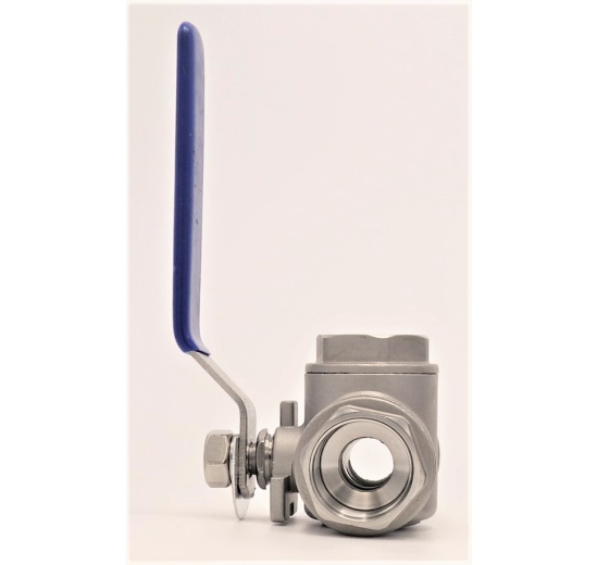 Stainless ball valve, three- way, threaded | 1”