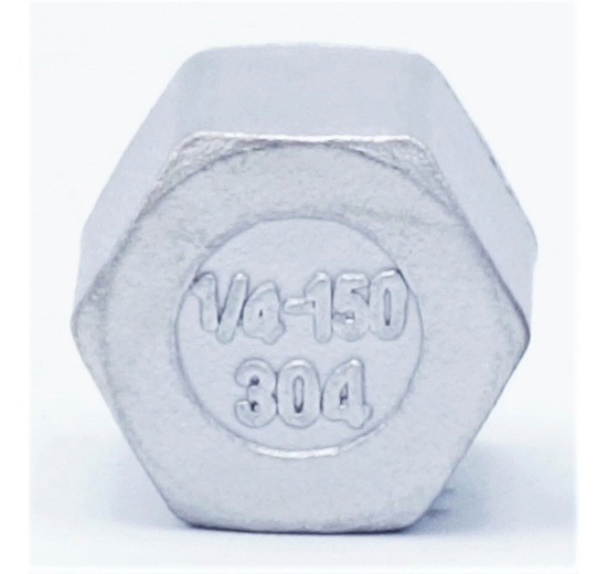 Stainless steel end cap, threaded, type 326 1/4"