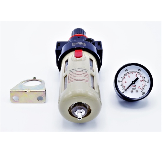 Filter with pressure reducing valve and a protective basket, G 1/2", up to 10 bar