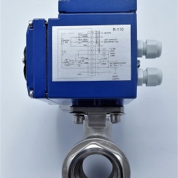 Stainless ball valve, 2- pieced with mounting plate for actuator