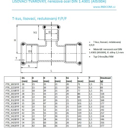 T Piece, Press Fittings, reduced F/F/F