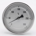 All-stainless steel bimetal thermometer with immersion shaft in well | 0-300 ℃, 150 mm