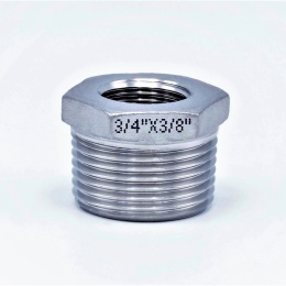 stainless steel Threaded Reducer M/F / with Hexagon / Type 325, 3/4"x3/8"