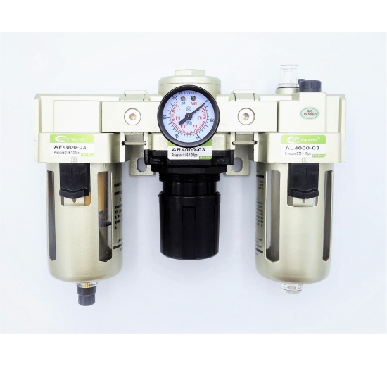 Combined units for compressed air treatment (filter + regulator + lubricator) | G 3/8"