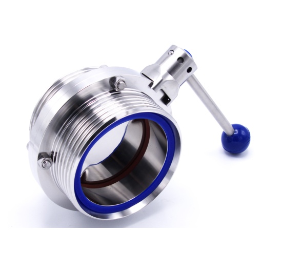 Nerezová klapka přímá, závitová typ G-G DN100