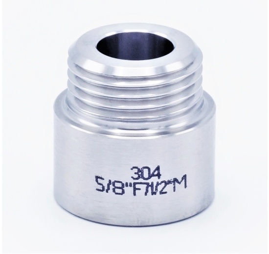 stainless steel Threaded reducer F5/8"/M1/2"