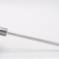 All-stainless steel bimetal thermometer with immersion shaft, threaded