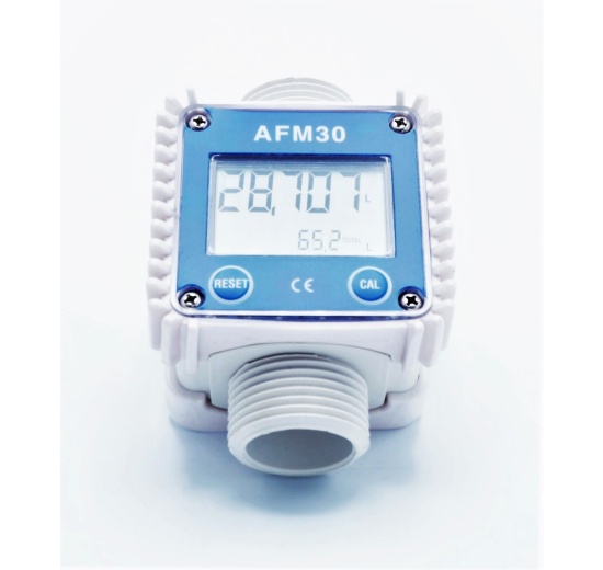 Electronic turbine flow meter with LCD display