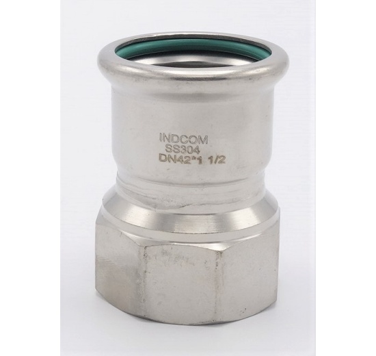 Pressing Reducer Stainless Steel / internal thread (threaded adapter) 42 mm_1 1/2"