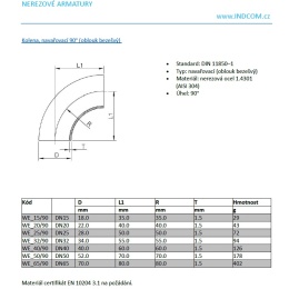 koleno varné 90_katalogový list