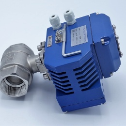 Stainless ball valve, 2- pieced with mounting plate for actuator