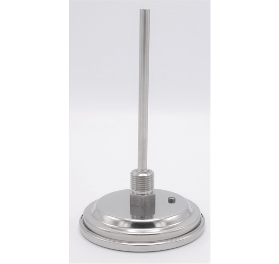 All-stainless steel bimetal thermometer with immersion shaft, threaded | 0-100℃ (1/2”) 150 mm