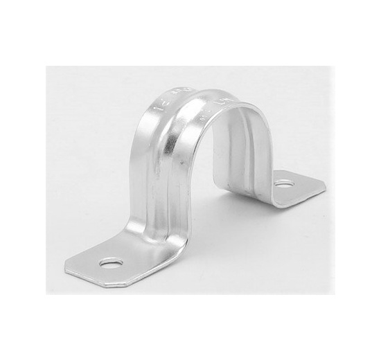 2 Hole Galvanized Pipe Clamp | 1”