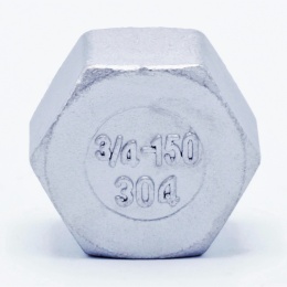 Stainless steel end cap, threaded, type 326 3/4"