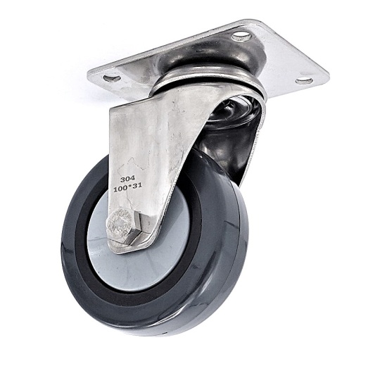 Transport Casters, stainless steel, diameter 100 mm