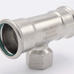 stainless steel  T Piece, Press Fittings F/F(internal thread) /F 35_3/4"_35