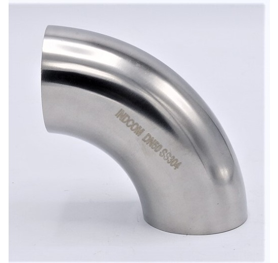 Stainless steel welded elbow 90° DN50 (52x1,5mm)