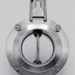 Stainless steel butterfly valve, welded type S-S DN65