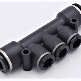 Triple Branch Union - Reduced DN 10mm - 6mm