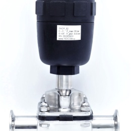 Pneumatically operated diaphragm valves, clamp type C-C Tri CLAMP DIN 32676