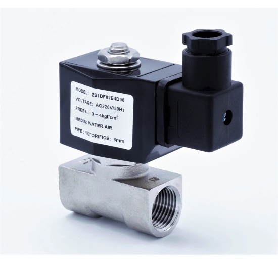 Stainless Steel Solenoid Valve 2/2, G 1/2" AC230V, NC