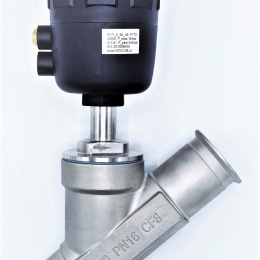 Pneumatically-operated Valves, Angle Seat - 45° CLAMP DN50