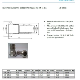 Liner Hose Fitting DIN 11851