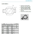 stainless steel Duty CLAMP II. ASME DN125, for no-pressure system