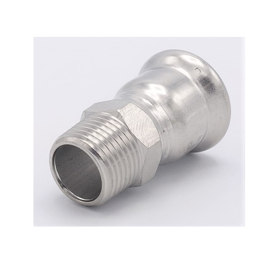 Pressing Reducer Stainless Steel /external thread (threaded adapter)| 22 mm_1/2"