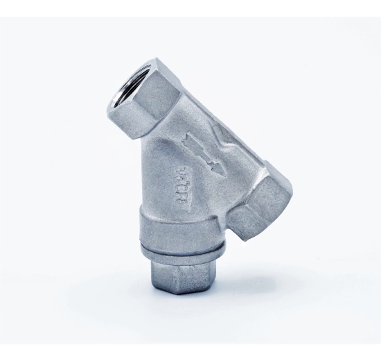 Stainless steel Y filter slant with stainless sifter, threaded 3/8”