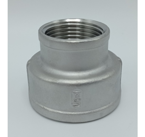 Threaded reducer F/F / reduced socket / type 335, 6/4"x1" stainless steel