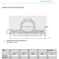 2 Hole Galvanized Pipe Clamp 1” - data sheet