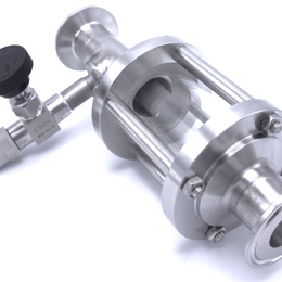 Clamp Wort saturator DN 25 to aerate the cooled wort with compressed sterile air before the main fermentation in the tank