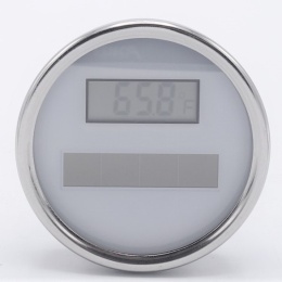 All-stainless steel thermometer, digital, solar