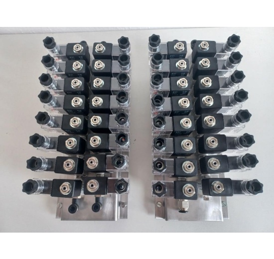 Pilot Solenoid Valves 3/2 on stainless steel plate