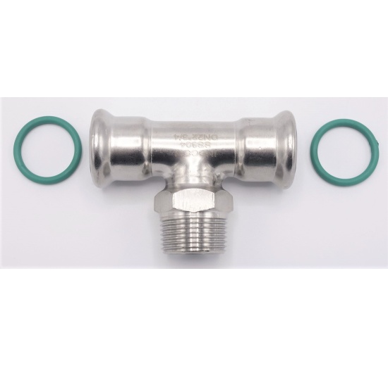 T Piece, Press Fittings F/M (external thread) /F