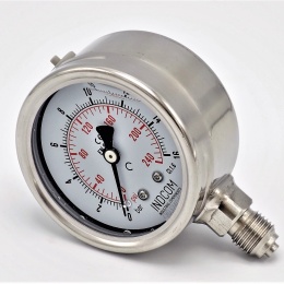 stainless steel pressure gauges - the bottom connection