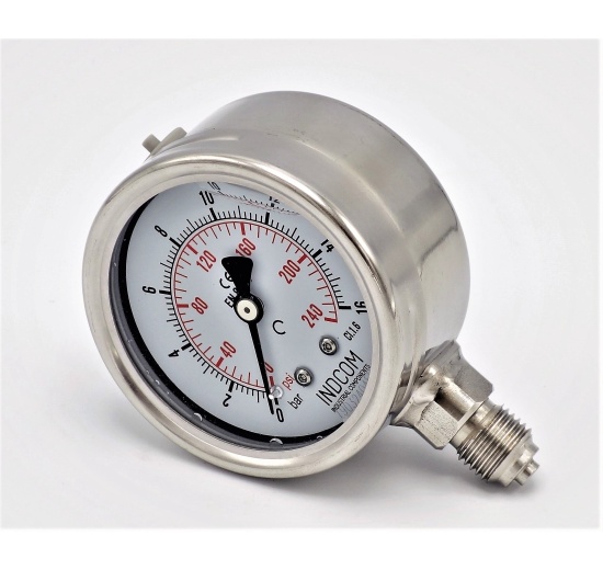 stainless steel pressure gauges - the bottom connection