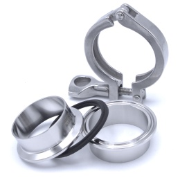 DIN tri clamp ferrule pipe connection foe apllications in the Food and Beverage Industry
